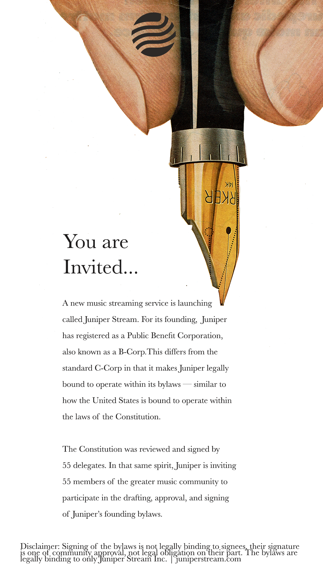 You are Invited - Juniper Stream Bylaws